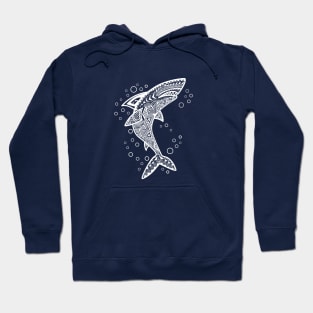 WHITE BOHO SHARK Hoodie